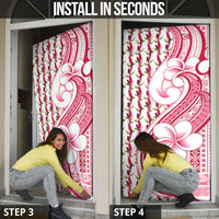 Samoa Teuila Door Cover White Samoan Siapo Motifs