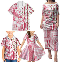 Samoa Teuila Family Matching Puletasi and Hawaiian Shirt White Samoan Siapo Motifs LT05 - Polynesian Pride