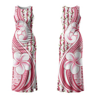 Samoa Teuila Family Matching Tank Maxi Dress and Hawaiian Shirt White Samoan Siapo Motifs LT05 Mom's Dress White - Polynesian Pride