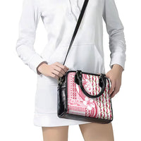 Samoa Teuila Shoulder Handbag White Samoan Siapo Motifs