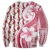 Samoa Teuila Sweatshirt White Samoan Siapo Motifs