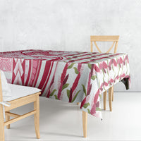 Samoa Teuila Tablecloth White Samoan Siapo Motifs