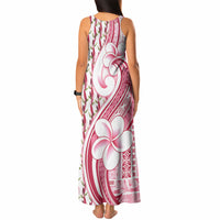 Samoa Teuila Tank Maxi Dress White Samoan Siapo Motifs LT05 - Polynesian Pride