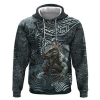 Hawaii Mo'o Lizard God Hoodie Polynesian Style LT05 Pullover Hoodie Green - Polynesian Pride