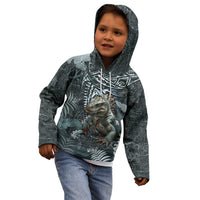 Hawaii Mo'o Lizard God Kid Hoodie Polynesian Style