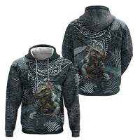 Hawaii Mo'o Lizard God Zip Hoodie Polynesian Style