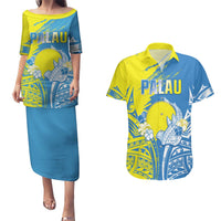 Palau Independence Day Couples Matching Puletasi and Hawaiian Shirt Happy 30th Anniversary