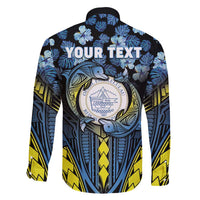 Personalised Palau Family Matching Off Shoulder Maxi Dress and Hawaiian Shirt Polynesian Dolphin Tropical Hibiscus Style