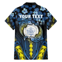 Personalised Palau Hawaiian Shirt Polynesian Dolphin Tropical Hibiscus Style