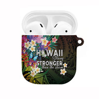 Hawaii Strong AirPods Case Polynesian Tribal Tropical Flowers