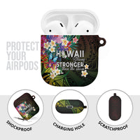 Hawaii Strong AirPods Case Polynesian Tribal Tropical Flowers