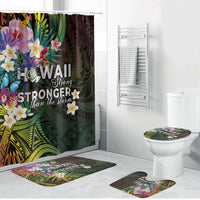 Hawaii Strong Bathroom Set Polynesian Tribal Tropical Flowers