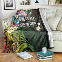 Hawaii Strong Blanket Polynesian Tribal Tropical Flowers