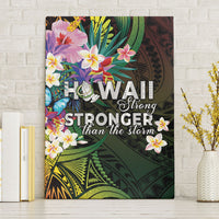 Hawaii Strong Canvas Wall Art Polynesian Tribal Tropical Flowers