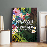 Hawaii Strong Canvas Wall Art Polynesian Tribal Tropical Flowers