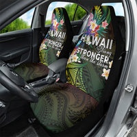 Hawaii Strong Car Seat Cover Polynesian Tribal Tropical Flowers
