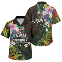 Hawaii Strong Family Matching Puletasi and Hawaiian Shirt Polynesian Tribal Tropical Flowers