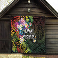 Hawaii Strong Quilt Polynesian Tribal Tropical Flowers