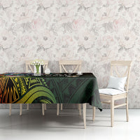 Hawaii Strong Tablecloth Polynesian Tribal Tropical Flowers