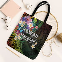 Hawaii Strong Tote Bag Polynesian Tribal Tropical Flowers
