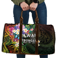 Hawaii Strong Travel Bag Polynesian Tribal Tropical Flowers