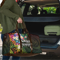 Hawaii Strong Travel Bag Polynesian Tribal Tropical Flowers