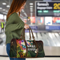 Hawaii Strong Travel Bag Polynesian Tribal Tropical Flowers