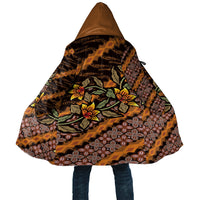 Indonesian Batik Motifs Pattern Floral Art Orange Cloak