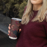 Indonesian Parang Batik Tumbler Cup Red Floral Pattern