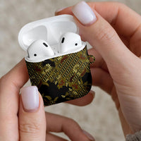 Indonesian Parang Batik AirPods Case Yellow Floral Pattern