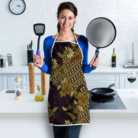 Indonesian Parang Batik Apron Yellow Floral Pattern