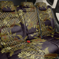 Indonesian Parang Batik Back Car Seat Cover Yellow Floral Pattern