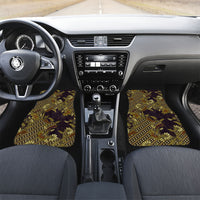Indonesian Parang Batik Car Mats Yellow Floral Pattern