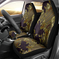 Indonesian Parang Batik Car Seat Cover Yellow Floral Pattern