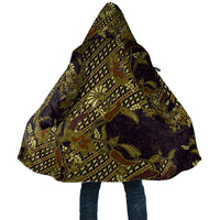 Indonesian Parang Batik Cloak Yellow Floral Pattern