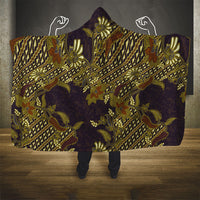 Indonesian Parang Batik Hooded Blanket Yellow Floral Pattern