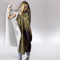 Indonesian Parang Batik Hooded Blanket Yellow Floral Pattern