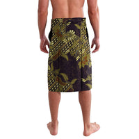 Indonesian Parang Batik Lavalava Yellow Floral Pattern