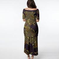 Indonesian Parang Batik Puletasi Yellow Floral Pattern