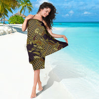 Indonesian Parang Batik Sarong Yellow Floral Pattern