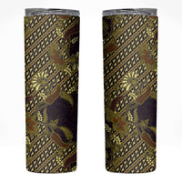Indonesian Parang Batik Skinny Tumbler Yellow Floral Pattern