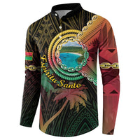 Vanuatu Espiritu Santo Island Button Sweatshirt Beach Landscape