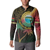 Vanuatu Espiritu Santo Island Button Sweatshirt Beach Landscape