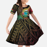 Vanuatu Espiritu Santo Island Kid Short Sleeve Dress Beach Landscape