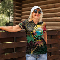 Vanuatu Espiritu Santo Island Women Polo Shirt Beach Landscape