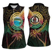 Vanuatu Espiritu Santo Island Women Sleeveless Polo Shirt Beach Landscape