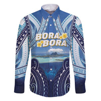 Personalised French Polynesia Bora Bora Family Matching Puletasi and Hawaiian Shirt Beach Landscape Polynesian Style