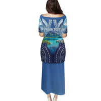 Personalised French Polynesia Bora Bora Puletasi Beach Landscape Polynesian Style