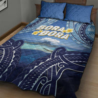 French Polynesia Bora Bora Quilt Bed Set Beach Landscape Polynesian Style