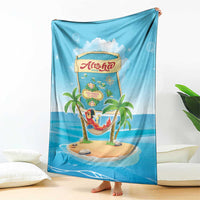 Aloha Hawaii Blanket Funny Macaw Parrot Tropical Vibe